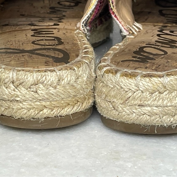 Sam Edelman Espadrille Mule slip on sz 7 rainbow color with bow - Picture 8 of 11